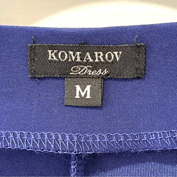 NWT Komarov Long Sleeve True Wrap Dress in Deep Blue Size M - Picture 9 of 14